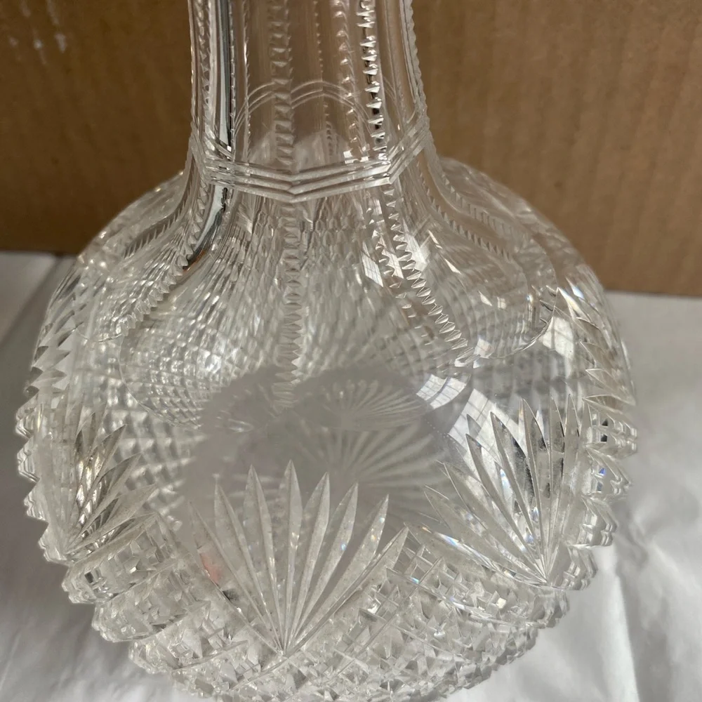 American Brilliant Carafe Strawberry Diamonds